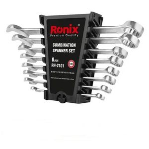 آچار یک سر تخت یک سر رینگ رونیکس مدل rh 2101 مجموعه 8 عددی